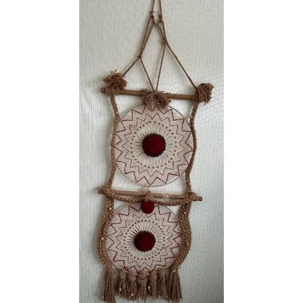 Vintage Rare Large Design DON FREEDMAN Retro‎ Macrame Woven Wall Hanging - 1976